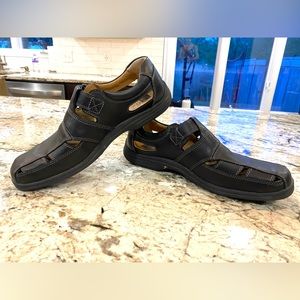 Johnston & Murphy Black Sandals Men Sz 13